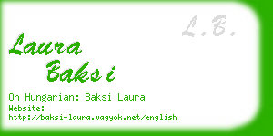 laura baksi business card